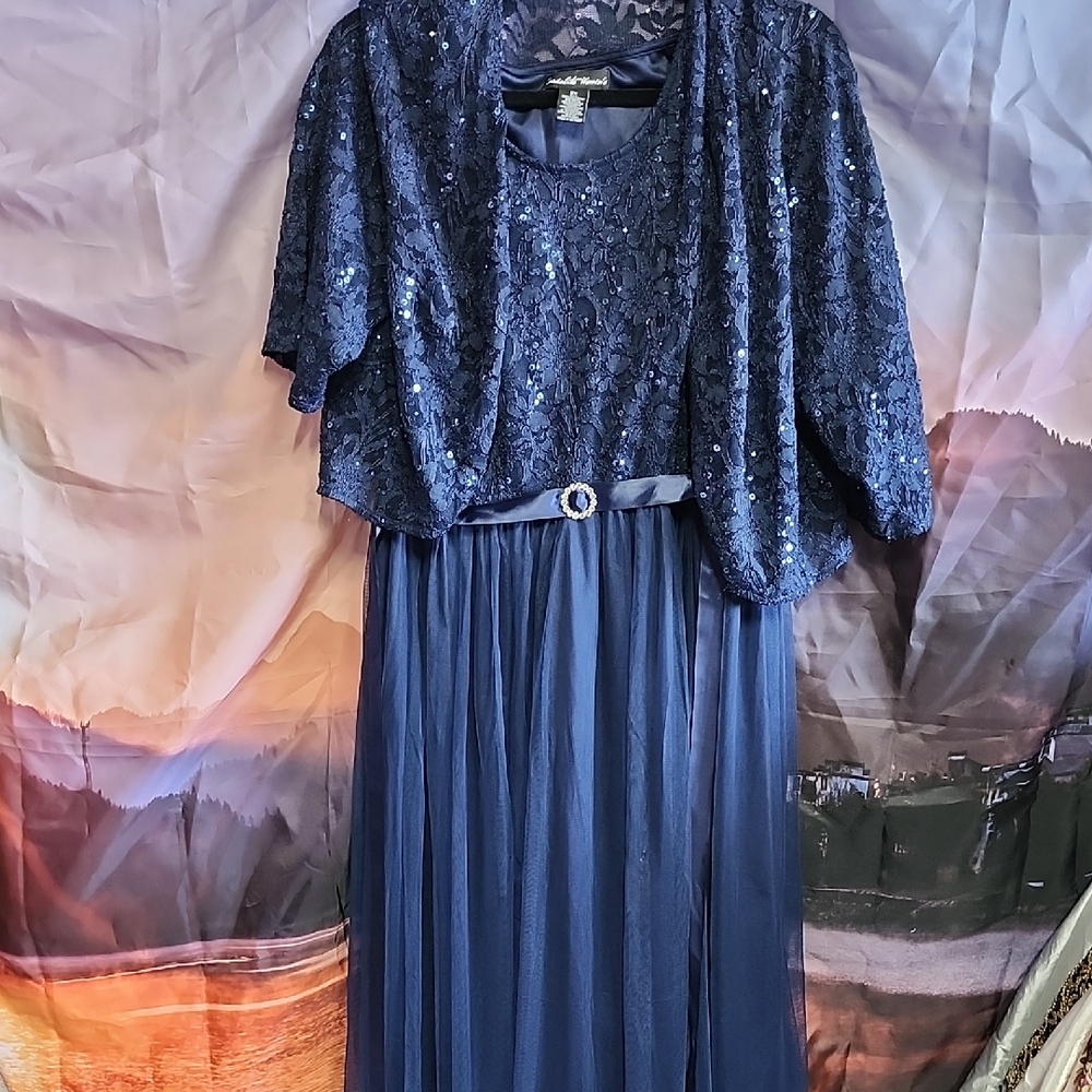 *ELF Midnight Blue Sequin Maxi Dress